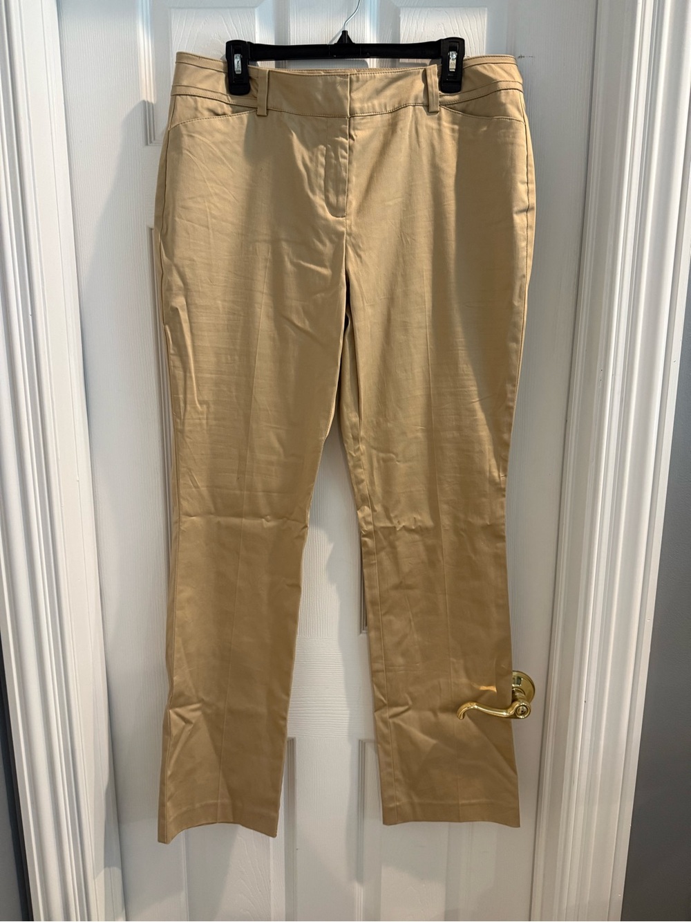 NWT New York & Company Women’s Beige Khaki Dress Pants Size 12 Tall Stretch